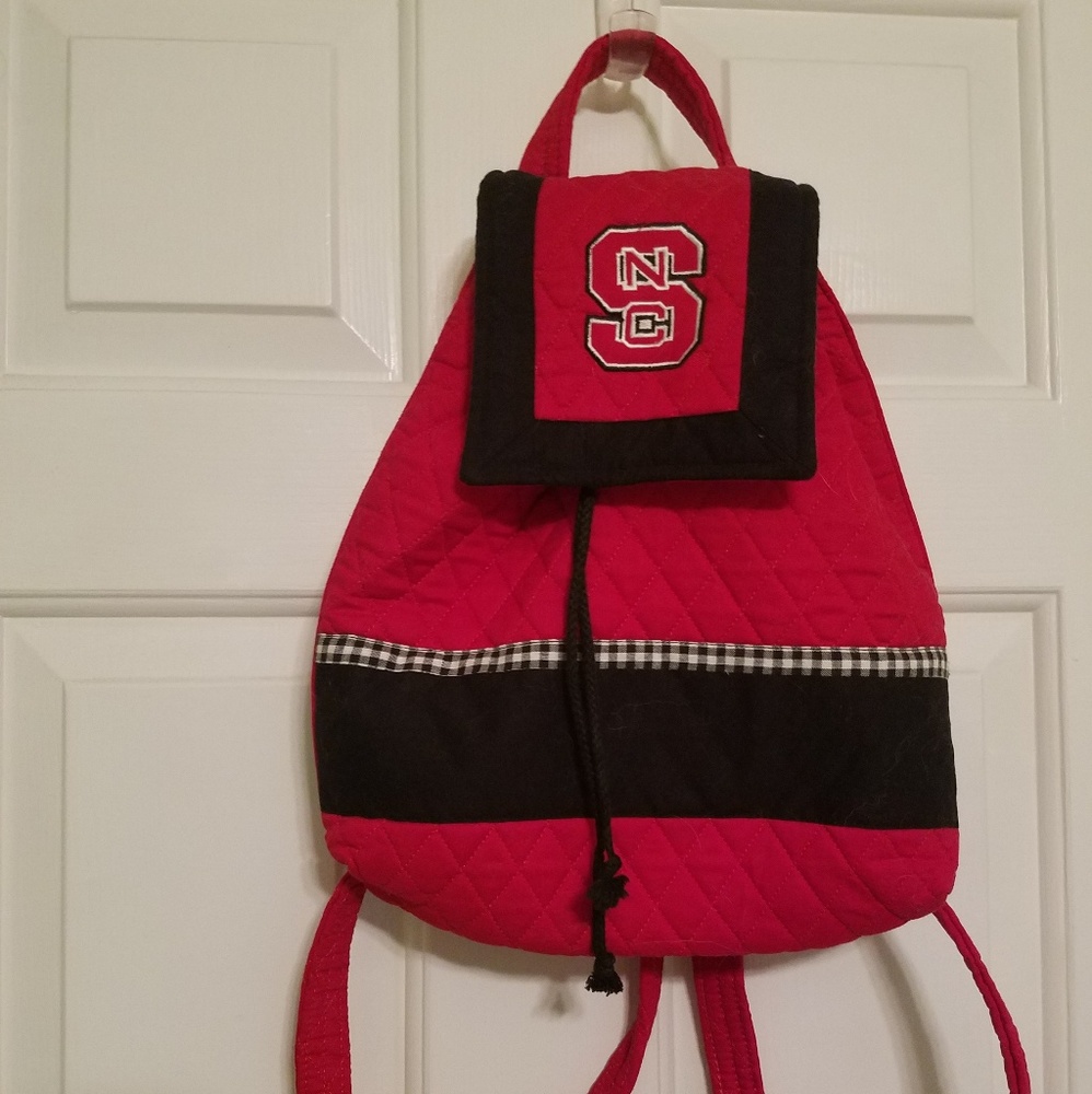 Nc State Drawstring Quilted Backpack - image 2